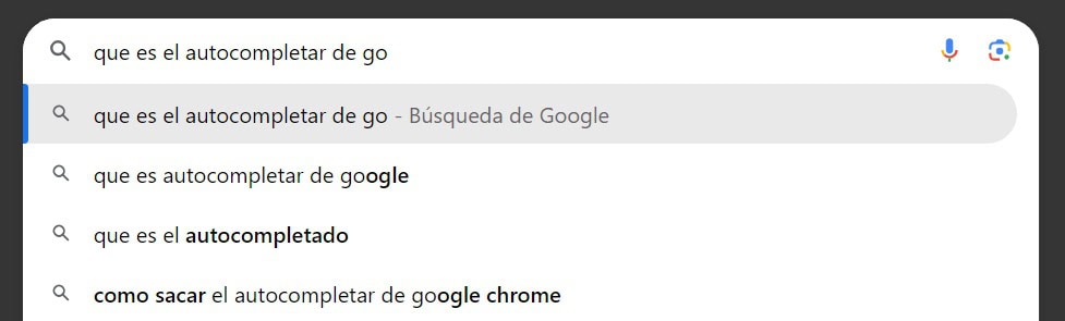 Quita el autocompletar de Google